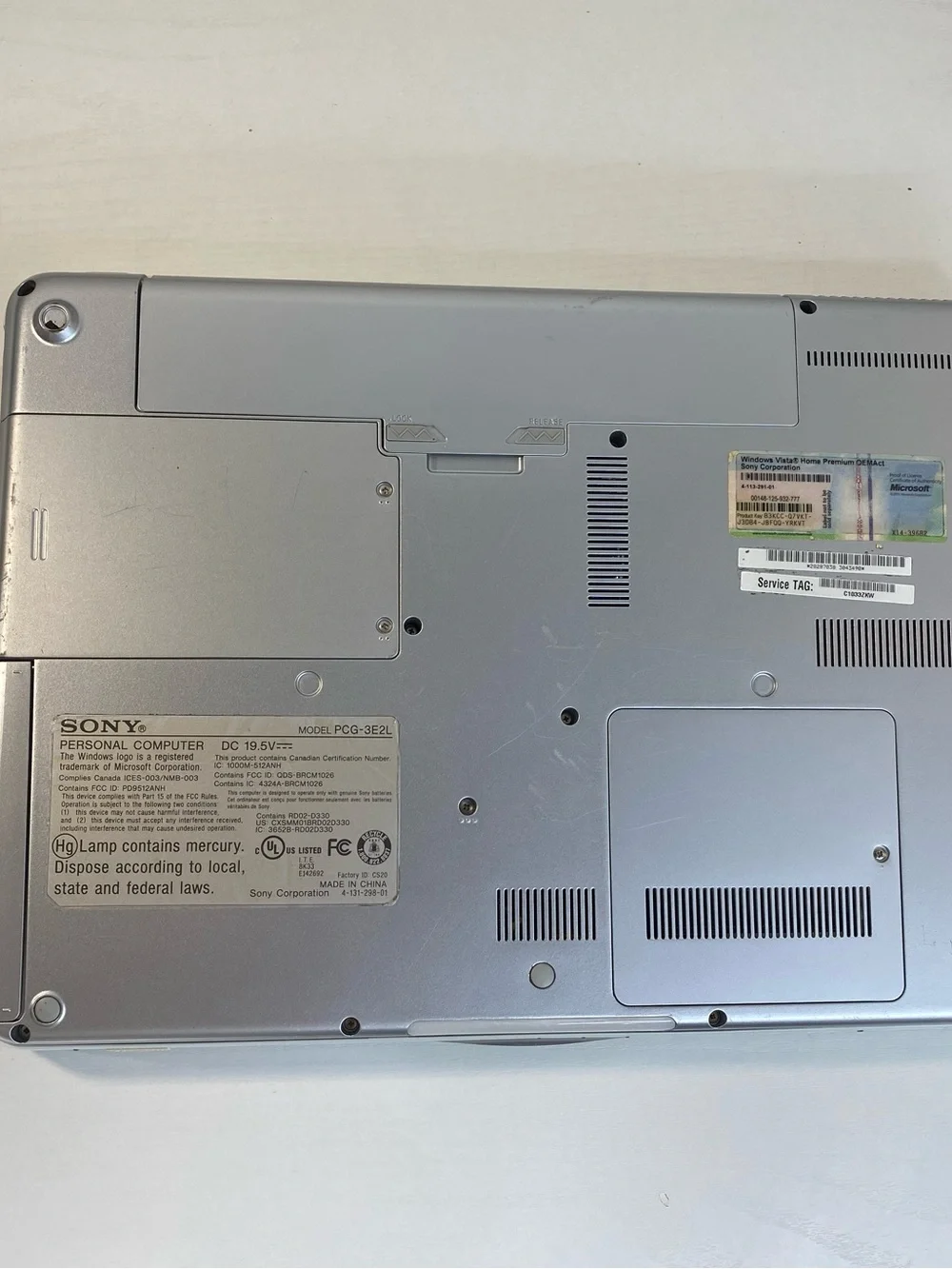 Sony VAIO PCG-3E2L Laptop with Charger Factory Reset Tested